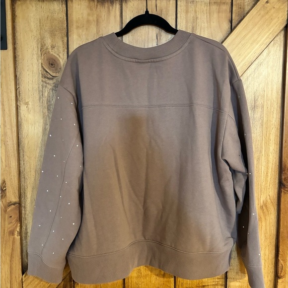 A New Day Women’s Rhinestone Crewneck Tan Sweatshirt - Size XXL - NWT - Picture 2 of 5